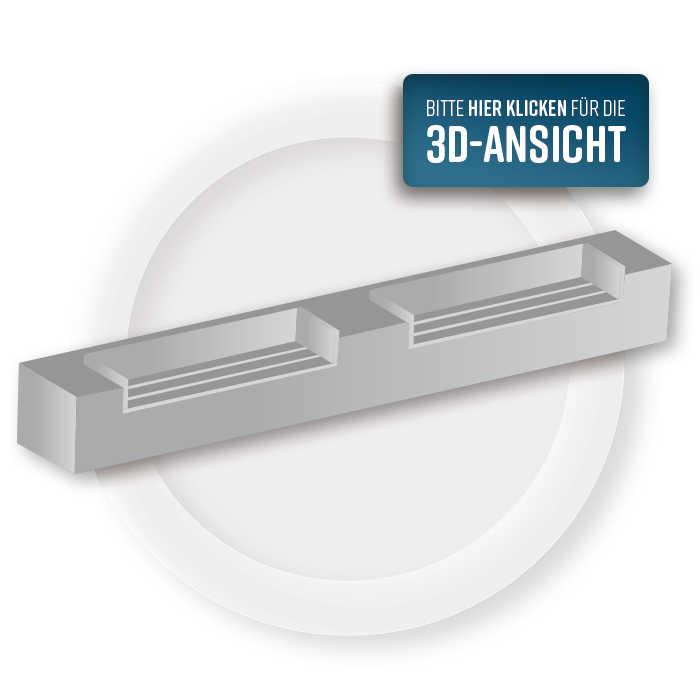 Stadtmobiliar - Sitzbank doppelter Sitzbereich 3D