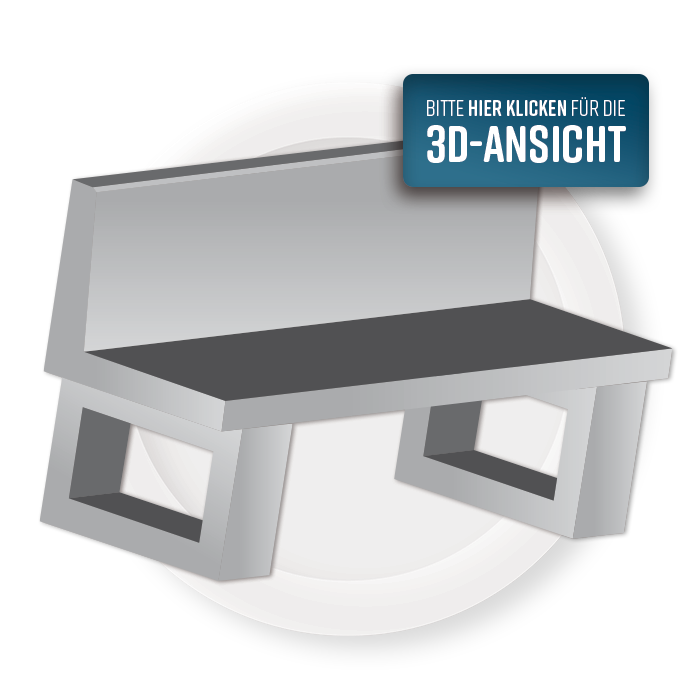 Stadtmobiliar - Sitzbank aus Beton 3D